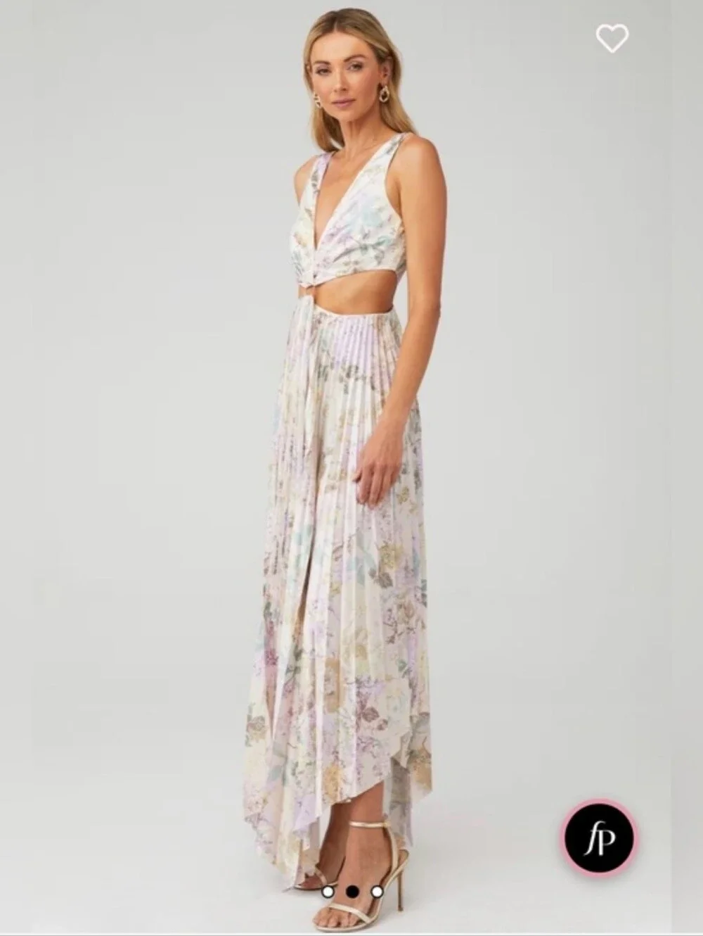 Significant Other Pleated Cutout Sleeveless Dress Size 8